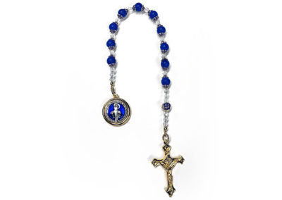 Royal Blue Preserved Flower Single Decade Rosary